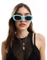 Фото #1 товара AIRE calisto oval sunglasses in iridescent blue