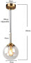 Фото #2 товара MZStech Industrial Retro Loft Glass Ball Pendant Light, Cluster Chandelier Pendant Lamp Light Brass Fittings (Grey) [Energy Class E]