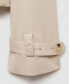 Women's Lapels Detail Cropped Trench Coat