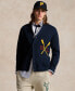 Фото #1 товара Men's Varsity-Inspired Cotton Cardigan