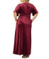 Фото #3 товара Women's Plus Size Verona Velvet Evening Gown