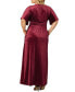 ფოტო #3 პროდუქტის Plus Size Verona Velvet Evening Gown