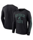Men's Black Michigan State Spartans Distressed Arch Over Logo Long Sleeve T-shirt