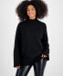 Фото #1 товара Women's Mockneck Eyelash Sweater, Created for Macy's