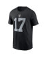 Фото #3 товара Men's Davante Adams Black Las Vegas Raiders Player Name and Number T-shirt