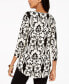 Фото #2 товара 3/4-Sleeve Printed Tunic Top, Created for Macy's