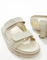 Фото #4 товара Walk London Budapest Double Strap Sandals In Off White Leather