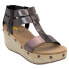 Фото #4 товара Volatile Zayanta Metallic Espadrille Wedge Womens Silver Casual Sandals PV148-9