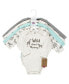 Baby Unisex Organic Cotton Long-Sleeve Bodysuits, Neutral Safari