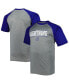 Фото #1 товара Men's Heather Gray Tampa Bay Lightning Big and Tall Logo Raglan T-shirt