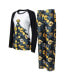 ფოტო #1 პროდუქტის Women's Black Iowa Hawkeyes Tinsel Ugly Sweater Long Sleeve T-shirt and Pants Sleep Set