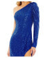 ფოტო #3 პროდუქტის Women's Sequined One Shoulder Mini Dress