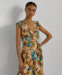 Women's Floral Empire-Waist A-Line Dress, Regular & Petite