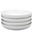 Фото #1 товара Porcelain Assorted Textured Dinner Bowls, Set of 4