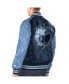 ფოტო #2 პროდუქტის Men's Navy, Light Blue Memphis Grizzlies Renegade Satin Full-Snap Varsity Jacket