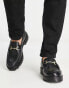 Walk London Sean chunky snaffle loafers in black leather