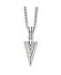 Фото #1 товара Chisel antiqued and Polished Dagger Pendant on a Curb Chain Necklace