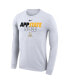 Фото #3 товара Men's White Appalachian State Mountaineers 2023 On Court Bench Long Sleeve T-shirt