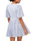 Women's Floral Lace Balloon-Sleeve Fit & Flare Dress