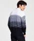 Фото #2 товара Men's Ombré Stripe Full-Zip Cardigan Sweater