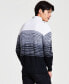 Men's Ombré Stripe Full-Zip Cardigan Sweater