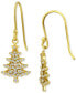 ფოტო #7 პროდუქტის Cubic Zirconia Christmas Tree Drop Earrings, Created for Macy's