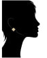ფოტო #2 პროდუქტის Satin Finish Cubic Zirconia Clover Stud Earrings