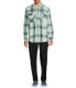 Фото #5 товара No Boundaries Flannel Shirt Men's XS Green Plaid Cotton Hooded Flap Pockets