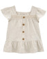 Фото #3 товара Baby Crochet Flutter Button-Front Shirt 12M