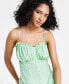 Фото #5 товара Women's Sweetheart-Neck Ruffled Snap-Front Dress, Created for Macy's