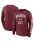 Фото #1 товара Men's Maroon Mississippi State Bulldogs Distressed Arch Over Logo Long Sleeve T-shirt
