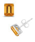 Citrine (3-1/5 ct. t.w.) Stud Earrings in 14K White Gold