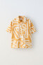 Фото #4 товара Рубашка из смесового льна с абстрактным принтом ZARA