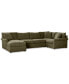 Фото #14 товара Wrenley 138" 4-Pc. Fabric Modular Chaise Sleeper Sectional Sofa, Created for Macy's