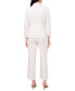 Фото #5 товара Women's Linen-Blend 3/4 Sleeve Single-Button Blazer