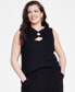 Фото #1 товара Plus Size Textured O-Ring Top, Created for Macy's