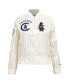ფოტო #2 პროდუქტის Men's Cream Chicago Cubs Cooperstown Collection Pinstripe Retro Classic Full-Button Satin Jacket