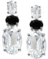 ფოტო #3 პროდუქტის White Quartz (11 ct. t.w.) & Onyx Three-Stone Drop Earrings in Sterling Silver