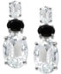 Фото #3 товара Серьги Macys White Quartz & Onyx ThreeStone