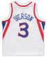 Фото #4 товара Infant Boys and Girls Allen Iverson White Philadelphia 76ers 1996-97 Hardwood Classics Retired Player Jersey