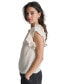 Women's Ruffle-Trim Split-Neck Top