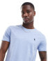 Polo Ralph Lauren icon logo t-shirt in light blue marl