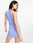 Фото #4 товара Bershka knitted mini dress in slate blue