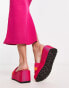 Фото #2 товара ASOS DESIGN Thorpe chunky flatform mules in bright mix