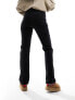 Фото #3 товара Pieces Karen high waisted straight leg jeans in black