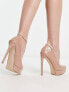 Madden Girl Lidia platform pointed heeled shoes in beige