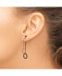 ფოტო #3 პროდუქტის Stainless Steel Black Rose plated Front Back Dangle Earrings