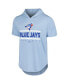 Фото #2 товара Men's Powder Blue Toronto Jays Tri-Blend Hoodie T-Shirt