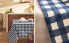 Resin-coated gingham check tablecloth Синий, 150 x 150 cm - фото #9