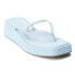 COCONUTS by Matisse Owen Platform Thongs Womens Blue Casual Sandals OWEN-611